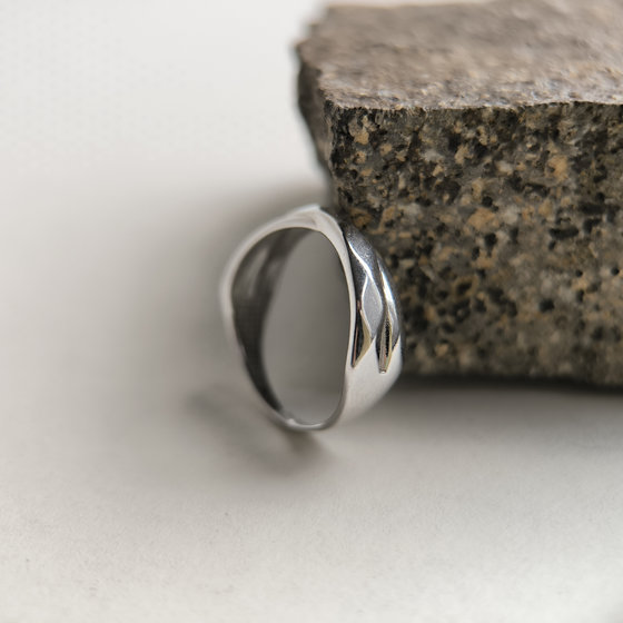 Silver ring without stones
