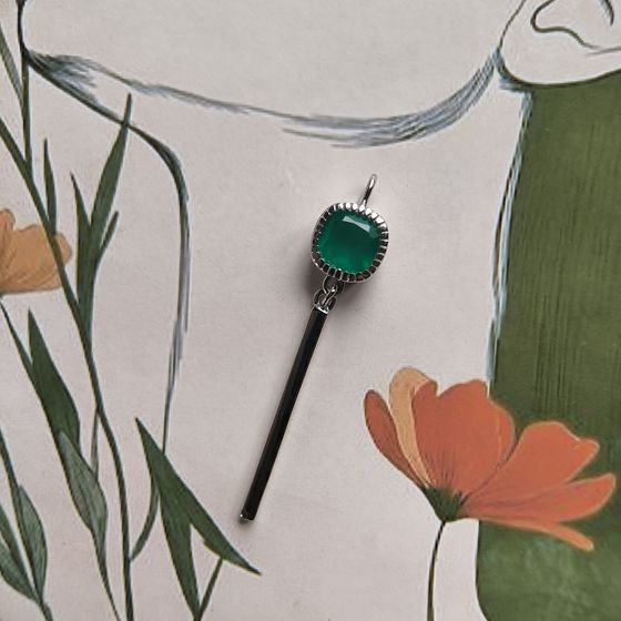 Silver pendant with agate 0.725ct