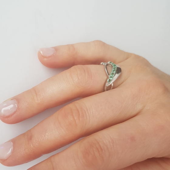 Silver ring with