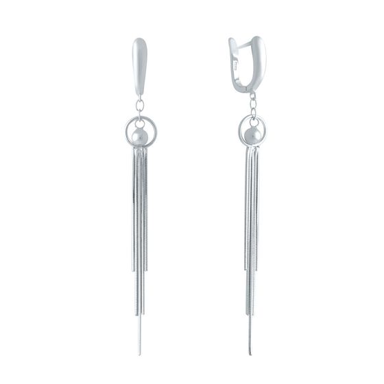 Silver earrings without stones
