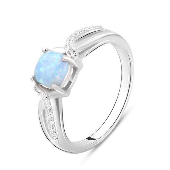 Silver ring with opal 0.373ct