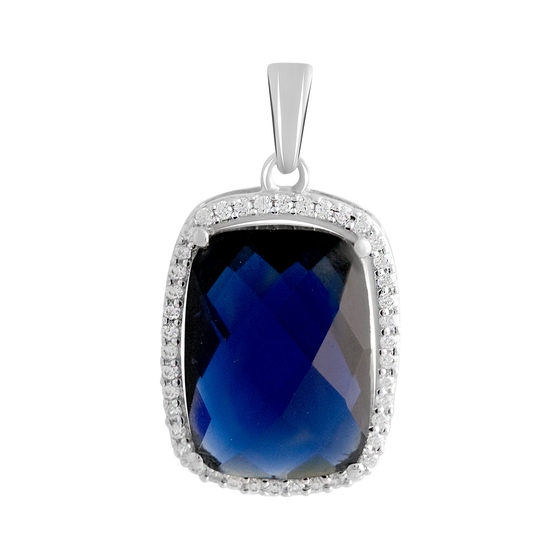 Срібна підвіска із сапфіром nano 2.76ct