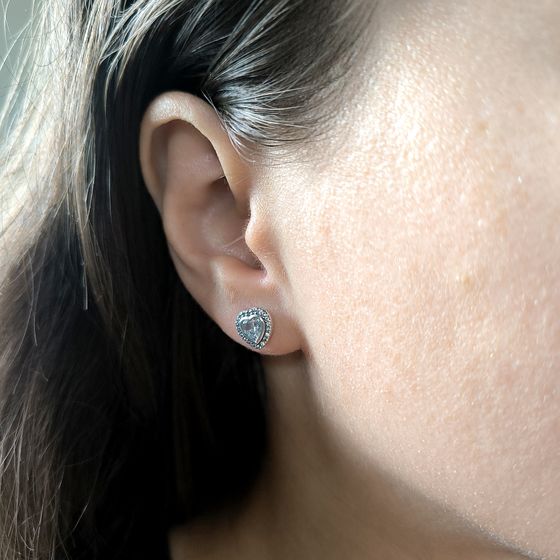 Silver Earrings with Fianites