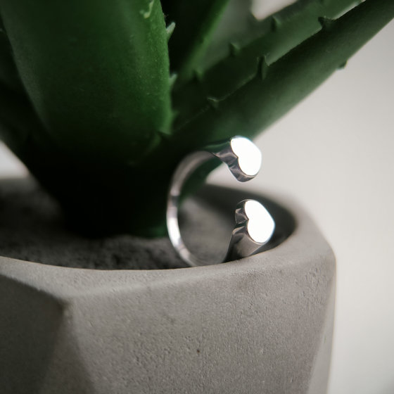 Silver ring without stones