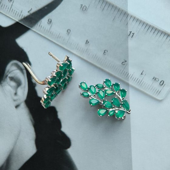 Silver earrings with agate 5.675ct