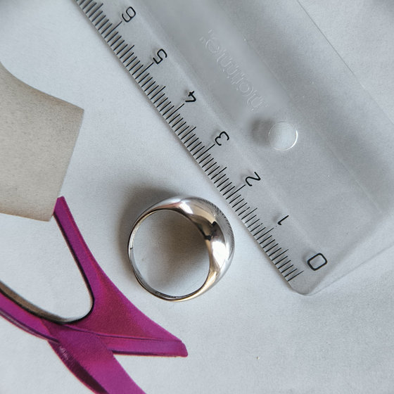 Silver ring without stones