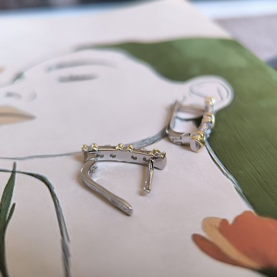 Silver Earrings with Fianites