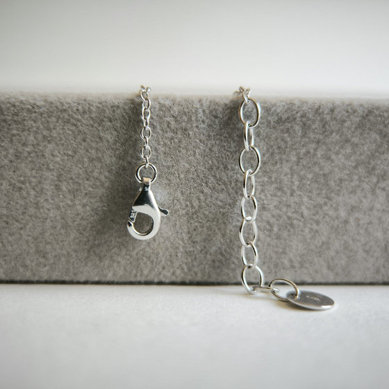 Silver bracelet with ceramic and cubic zirconia