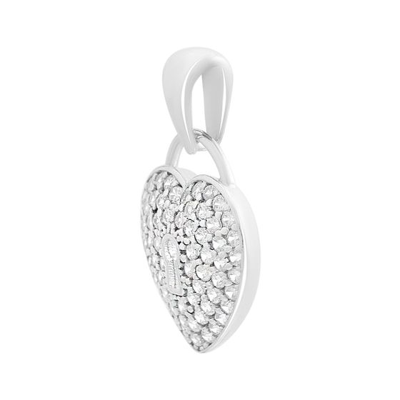 Silver pendant with cubic zirconia