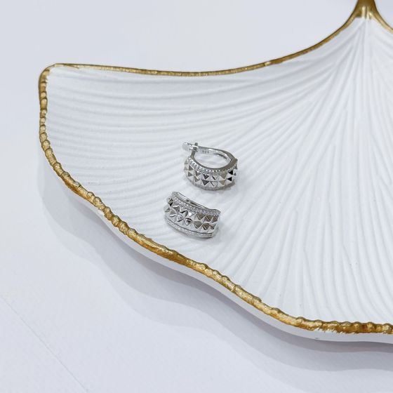 Silver Earrings with Fianites