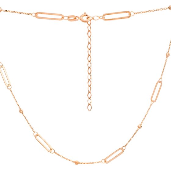 Silver necklace without stones