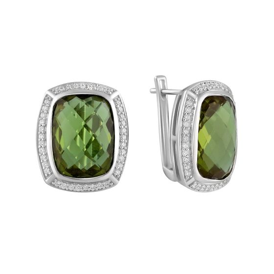 Срібні сережки з султанітом 18.613ct