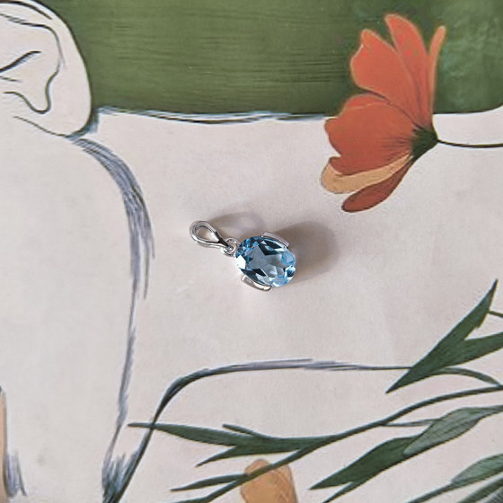 Silver pendant with topaz 1.442ct