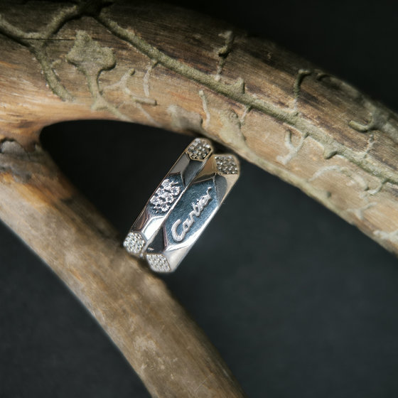 Срібна каблучка з фіанітами 0.36ct