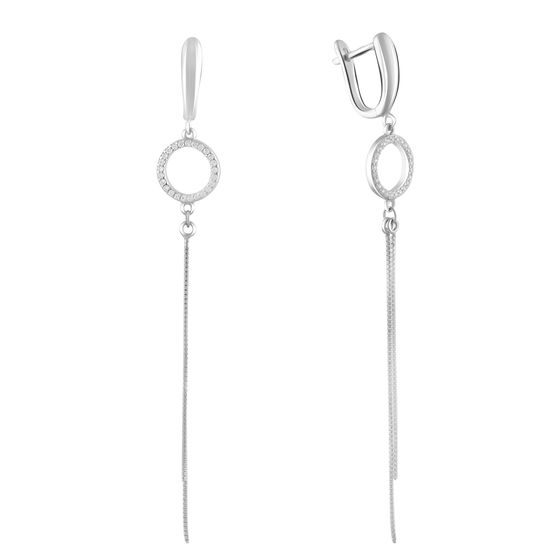 Silver Earrings with Fianites