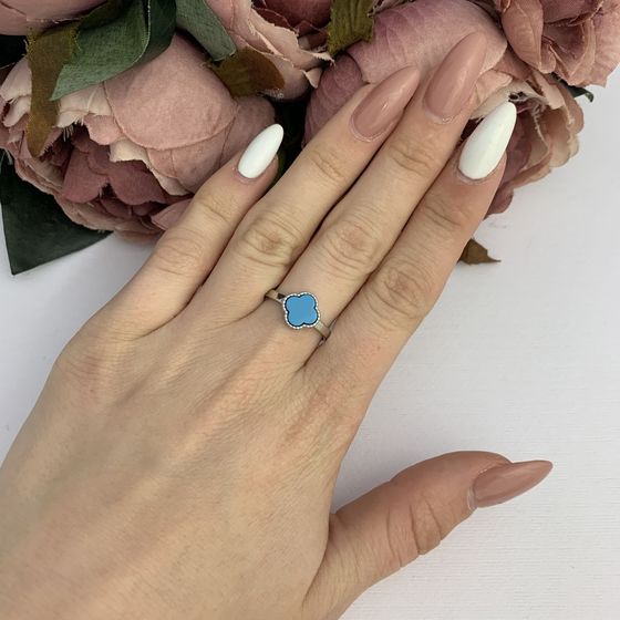 Silver ring with turquoise