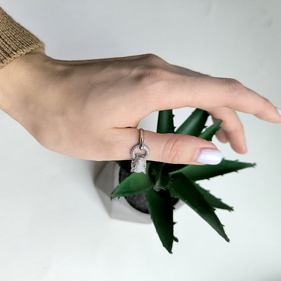 Silver Ring with Fianites
