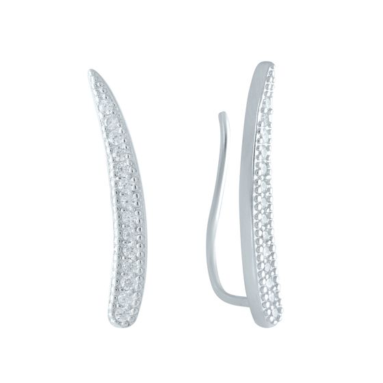 Silver Earrings with Fianites