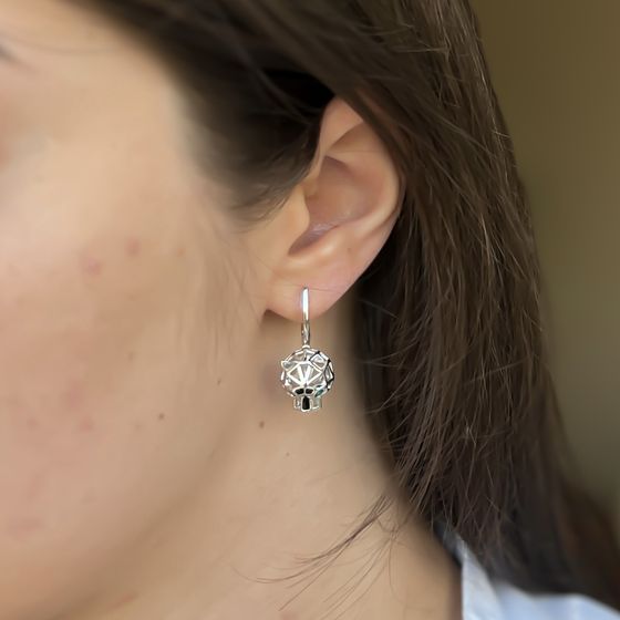 Silver Earrings with Fianites