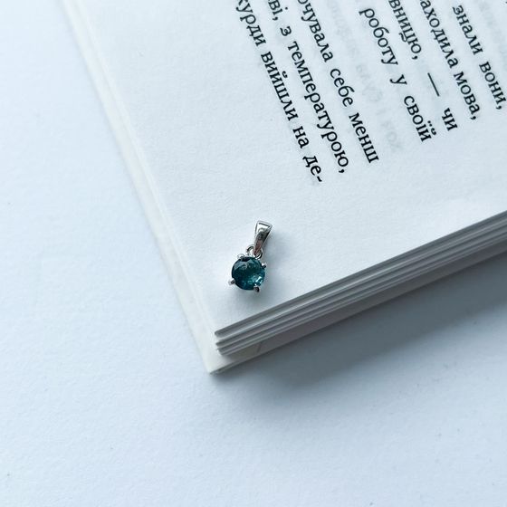 Серебряная подвеска с топазом Лондон Блю 0.35ct