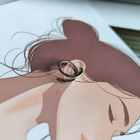 Silver earrings without stones
