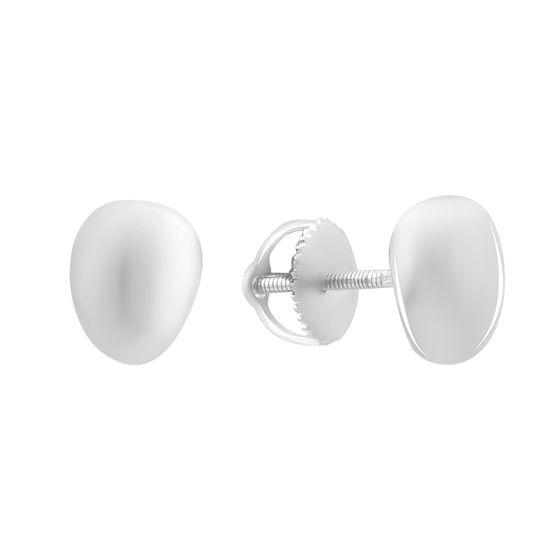 Silver earrings without stones