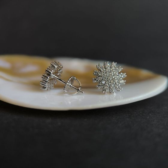Silver Earrings with Fianites