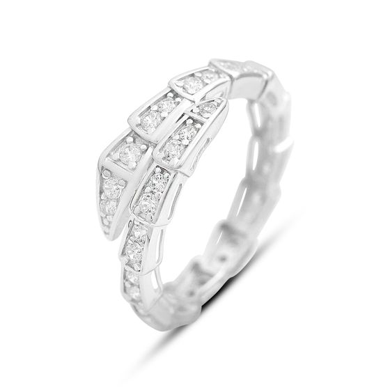 Золота каблучка з фіанітами 0.68ct