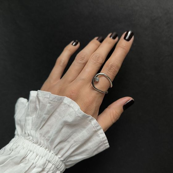 Silver Ring with Fianites