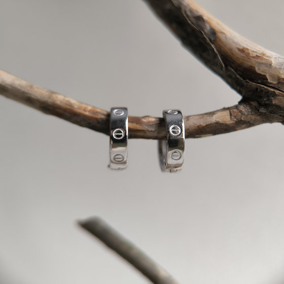 Срібні сережки з фіанітами 0.44ct