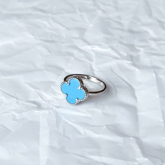 Silver ring with turquoise
