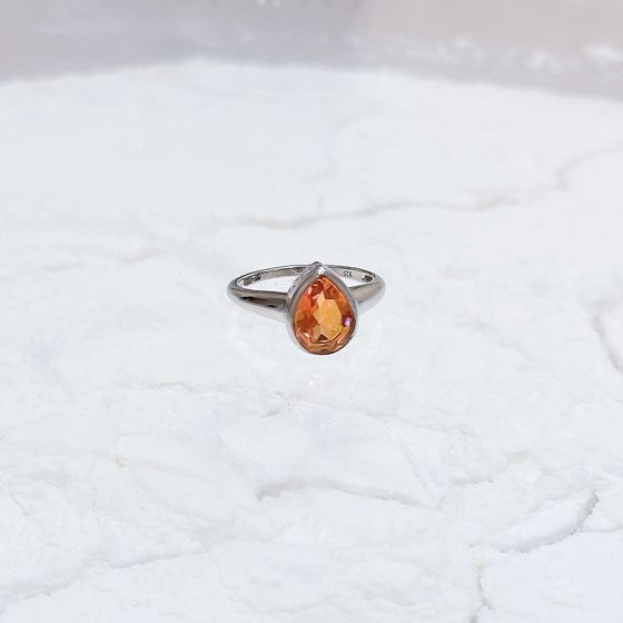 Silver ring with gold quartz 1.787ct