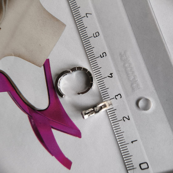 Silver earrings with Phianites 0.12ct