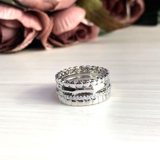 Silver Ring with Fianites