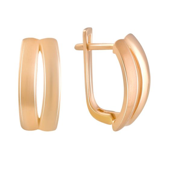 Gold earrings without stones