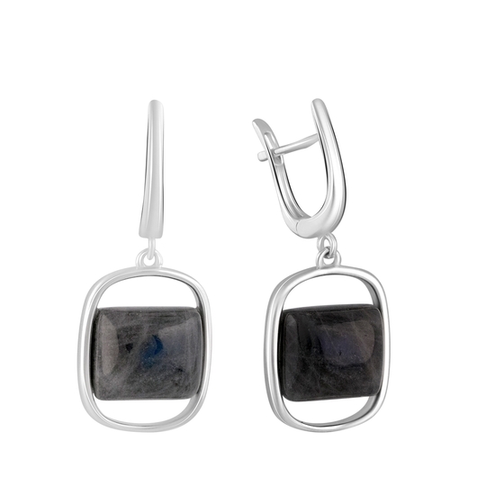 Silver earrings with