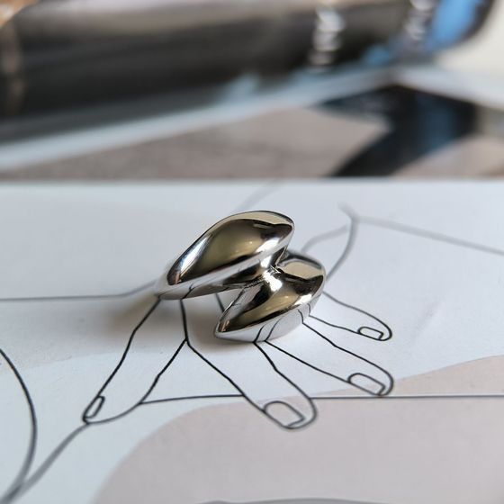 Silver ring without stones