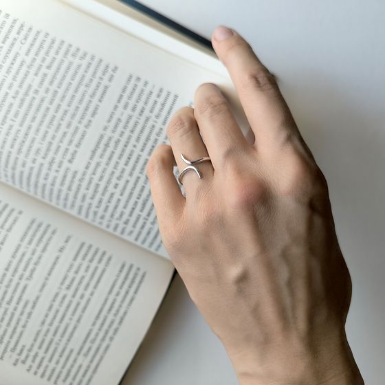 Silver ring without stones