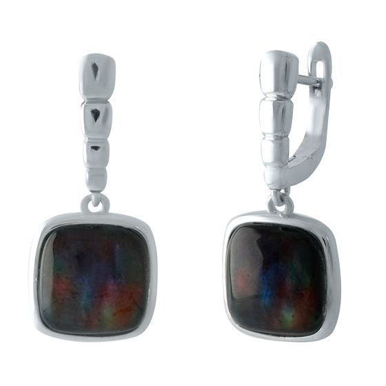 Silver earrings with ammolite 8.75ct