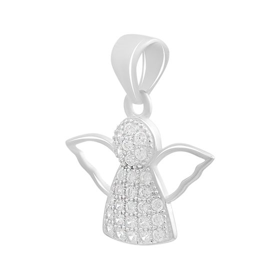 Silver pendant with phianites