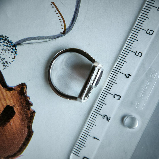Silver ring with garnet 1.828ct