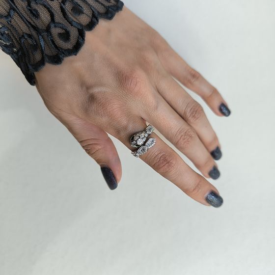 Silver Ring with Fianites