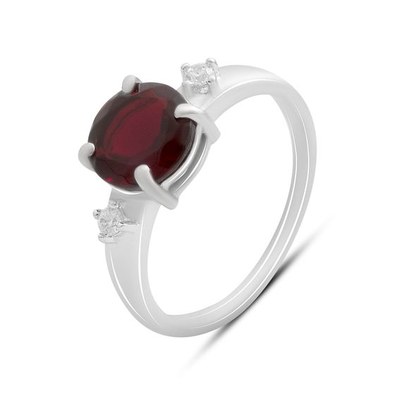 Срібна каблучка з гранатом nano 1.655ct