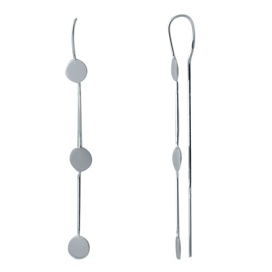 Silver earrings without stones