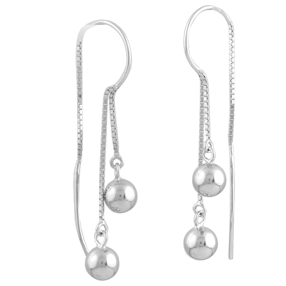 Silver earrings without stones