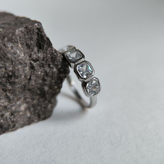 Silver Ring with Fianites