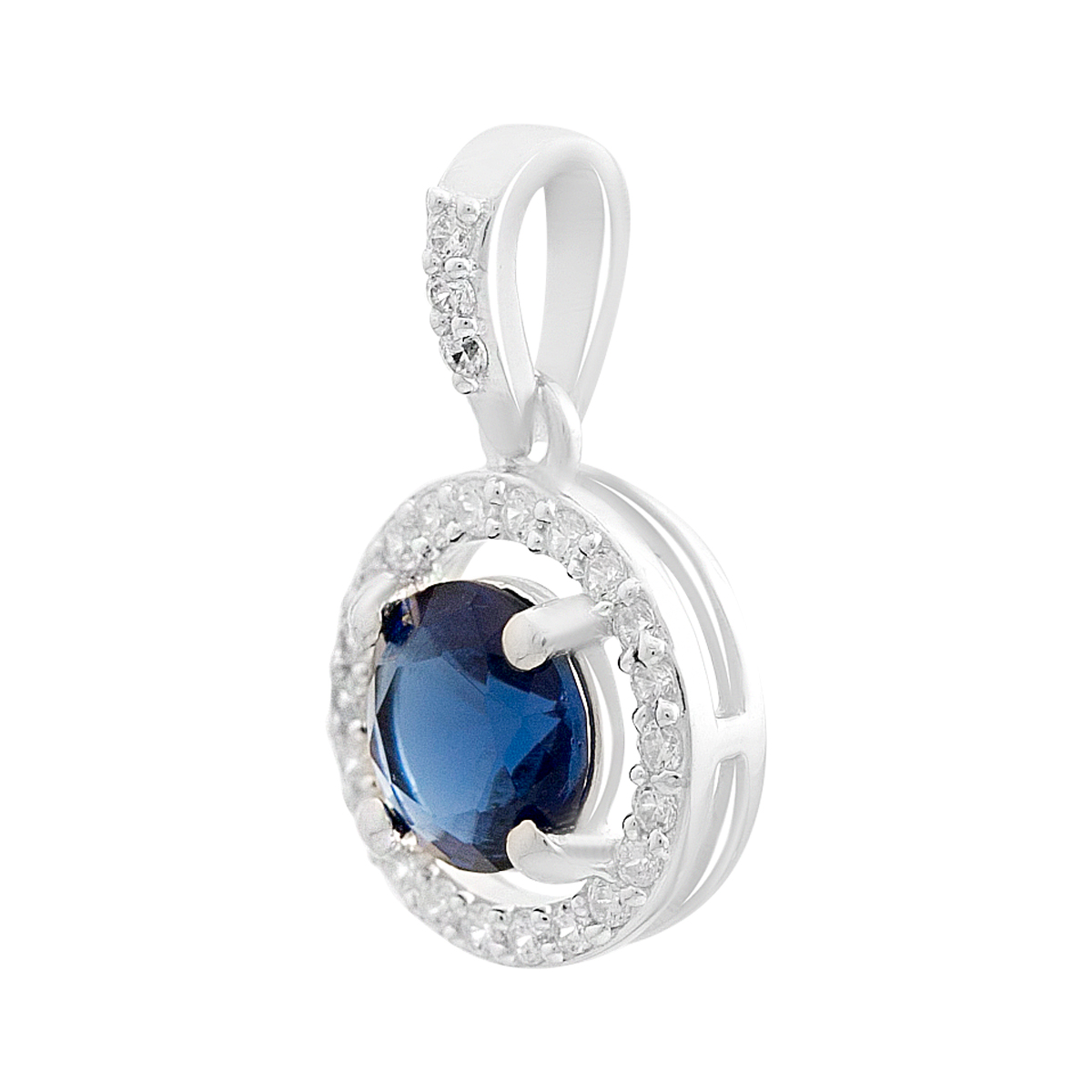 Срібна підвіска з сапфіром nano 0.9ct