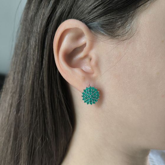 Silver earrings with agate 1.86ct