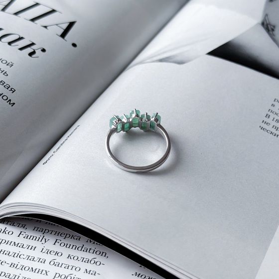 Серебряное кольцо с изумрудом 1.95ct