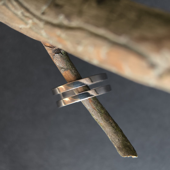 Silver ring without stones